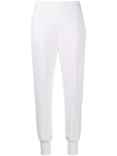 Shop Stella Mccartney Elasticated-waist Tapered Trousers In Neutrals