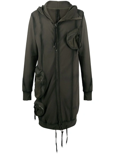 Shop Army Of Me Multi Pockets Hooded Coat In Green