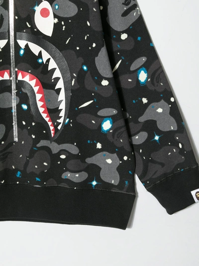 Shop A Bathing Ape Shark-detail Camouflage-print Sweatshirt In Black