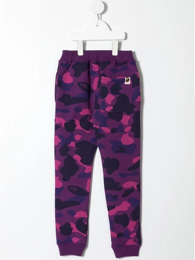 Shop A Bathing Ape Camouflage-print Track Pants In Purple