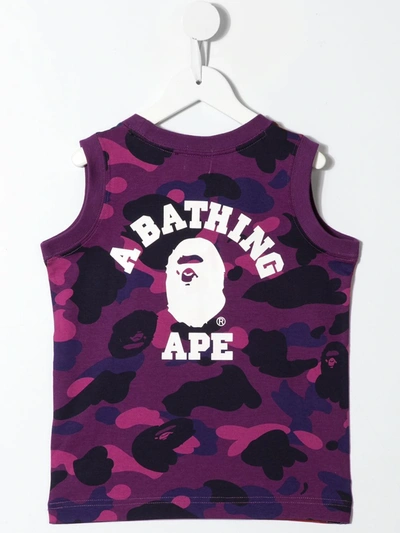 Shop A Bathing Ape Colour Camo Printed Tank Top In Red