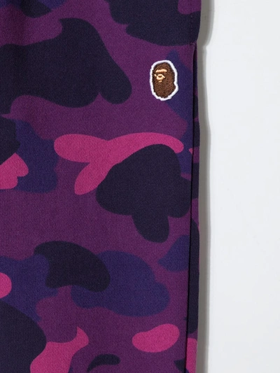 Shop A Bathing Ape Camouflage-print Track Pants In Purple