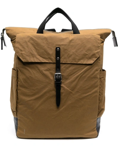 Shop Ally Capellino Fin Twill Backpack In Brown