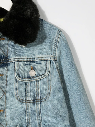 Shop Duoltd Two-tone Denim Jacket In Blue