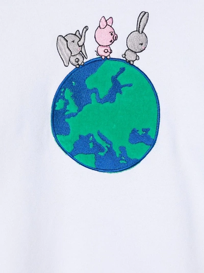 Shop Natasha Zinko Elephant Pig Bunny Sweatshirt In White