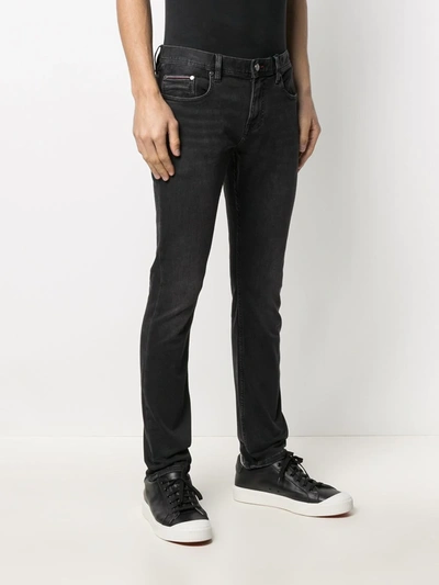 Shop Tommy Hilfiger Classic Slim-fit Jeans In Black
