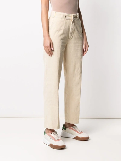 Shop Dickies Cropped Wide-leg Trousers In Neutrals