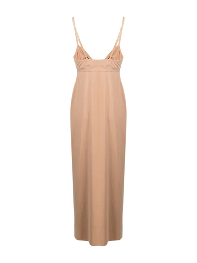 Shop Eres Silhouette Long Night Gown In Neutrals