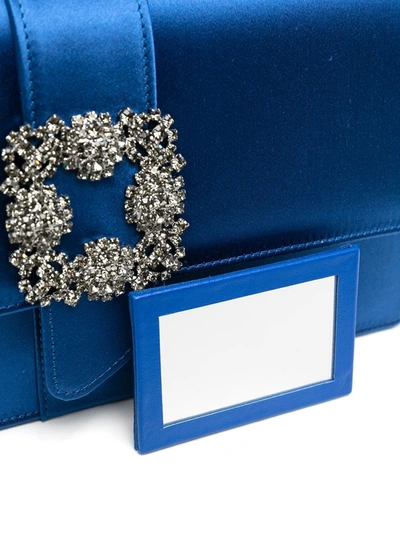 Manolo Blahnik Capri Clutch Bag In Blue