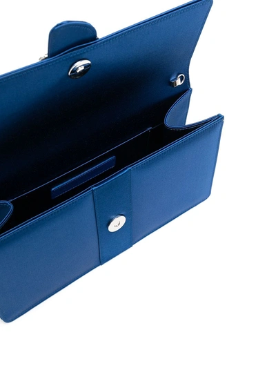 Manolo Blahnik Capri Clutch Bag In Blue