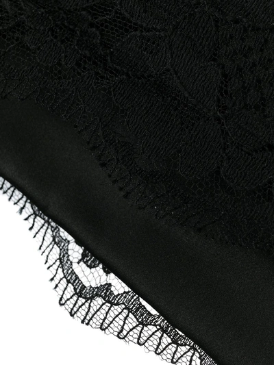 Shop Dolce & Gabbana Satin Lace-trim Briefs In Black