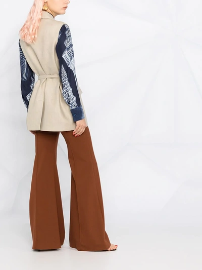 Shop Brunello Cucinelli Double-breasted Sleeveless Blazer In Neutrals