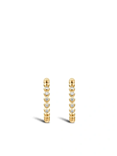 Shop Pragnell 18kt Yellow Gold Bohemia Diamond Large Hoop Earrings