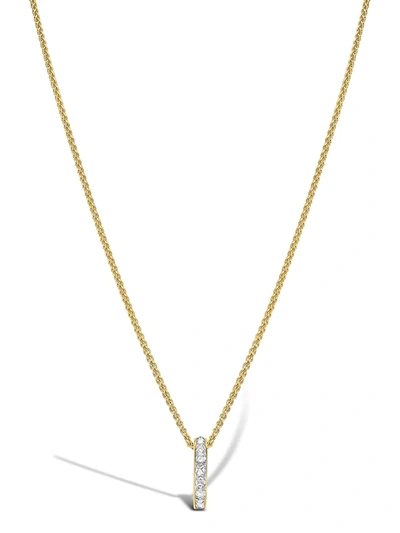 Shop Pragnell 18kt Yellow Gold Rockchic Diamond Bar Pendant Necklace