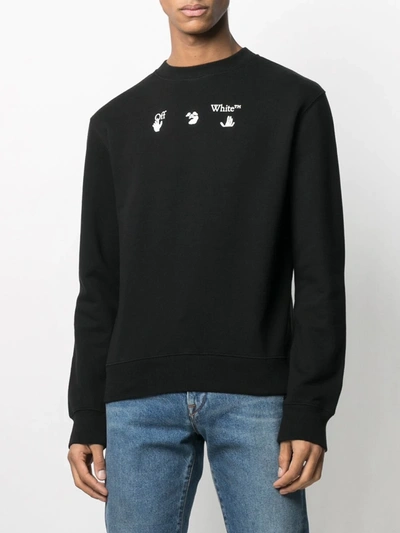 Shop Off-white Peace Worldwide Sweatshirt In Black