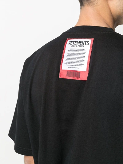 Shop Vetements Logo Patch T-shirt In Black