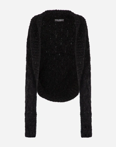 Shop Dolce & Gabbana Long-sleeved Cardigan In Black