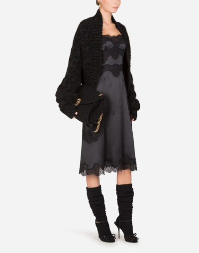 Shop Dolce & Gabbana Long-sleeved Cardigan In Black