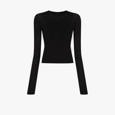 Shop Wardrobe.nyc Black Long-sleeve Cotton Top