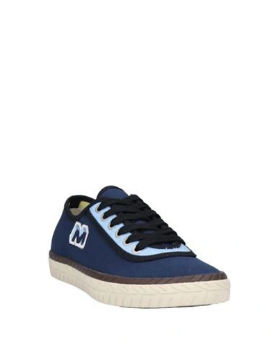 Shop Marni Sneakers In Dark Blue