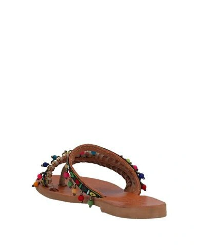 Shop Mabu By Maria Bk Toe Strap Sandals In Camel