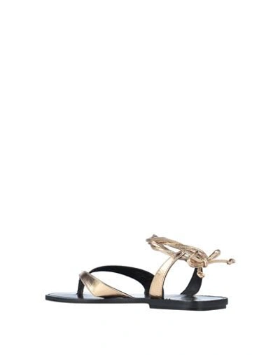 Shop Sigerson Morrison Toe Strap Sandals In Gold