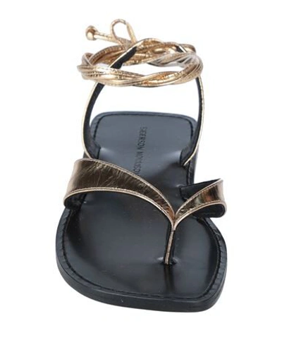 Shop Sigerson Morrison Toe Strap Sandals In Gold