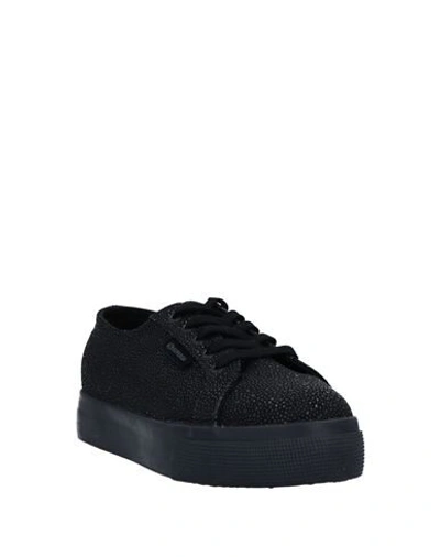 Shop Superga Woman Sneakers Black Size 5 Polyurethane, Polyester