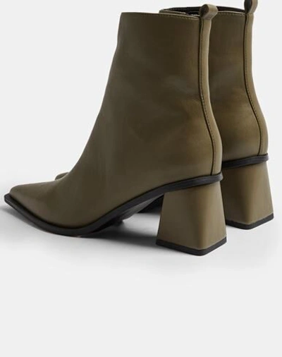 Shop Topshop Ankle Boots In Military Green