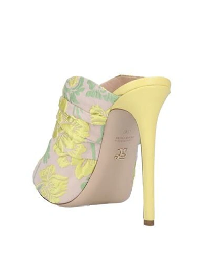 Shop Ermanno Scervino Woman Sandals Yellow Size 7 Textile Fibers