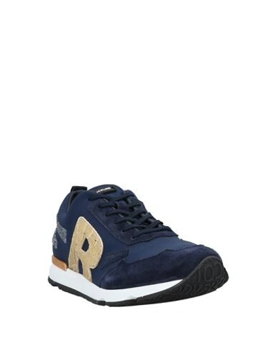 Shop Ruco Line Rucoline Woman Sneakers Midnight Blue Size 6 Textile Fibers, Soft Leather, Swarovski