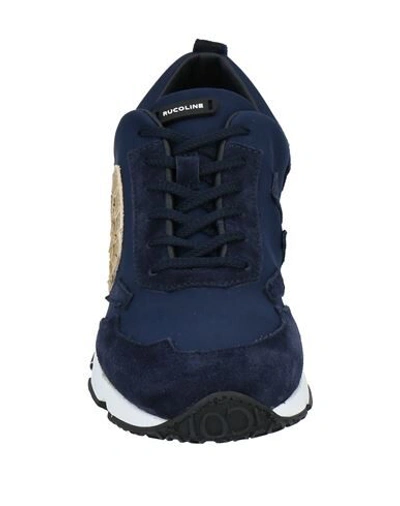 Shop Ruco Line Rucoline Woman Sneakers Midnight Blue Size 6 Textile Fibers, Soft Leather, Swarovski