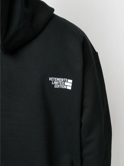 Shop Vetements Logo Limited Edition Hoodie In Black