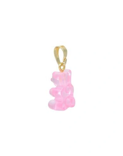 Shop Crystal Haze Nostalgia Bear Woman Pendant Pink Size - Plastic, Resin, Brass, 750/1000 Gold Plated