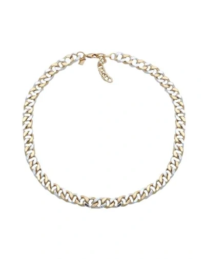 Shop Crystal Haze Dominique Woman Necklace Gold Size - Brass, 18kt Gold-plated