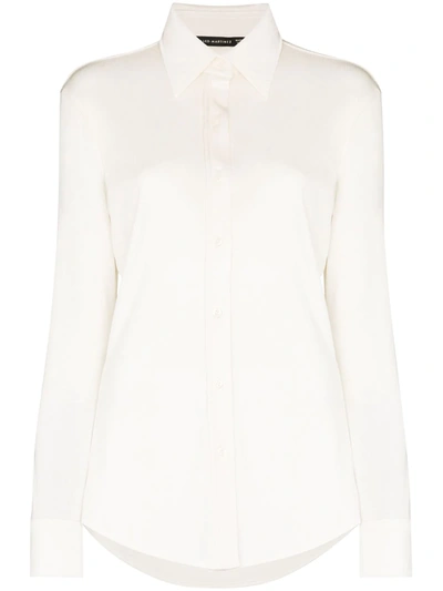 Shop Alled-martinez Long-sleeve Button-up Shirt In White