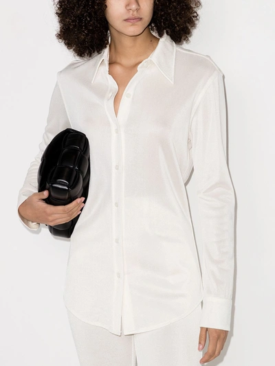 Shop Alled-martinez Long-sleeve Button-up Shirt In White