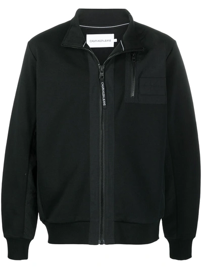 Shop Calvin Klein Jeans Est.1978 Zipped-up Bomber Jacket In Black