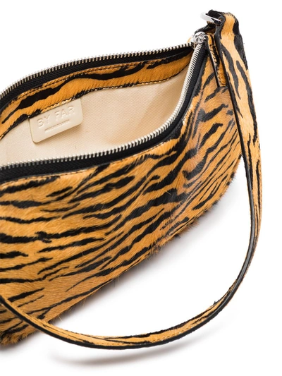 Shop By Far Rachel Tiger Pattern Shoulder Bag In Brown