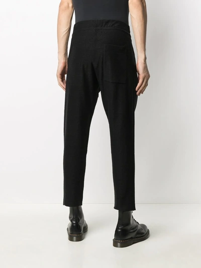 Shop Daniel Andresen Cropped Track Pants In Black