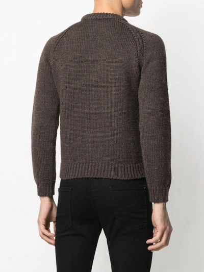 Dsquared2 Brown Love Is... Man Knit Sweater In Brown