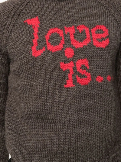 Dsquared2 Brown Love Is... Man Knit Sweater In Brown