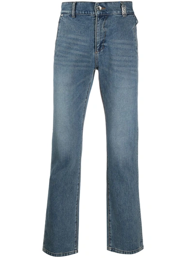 Shop Ader Error High-rise Slim-fit Jeans In Blue