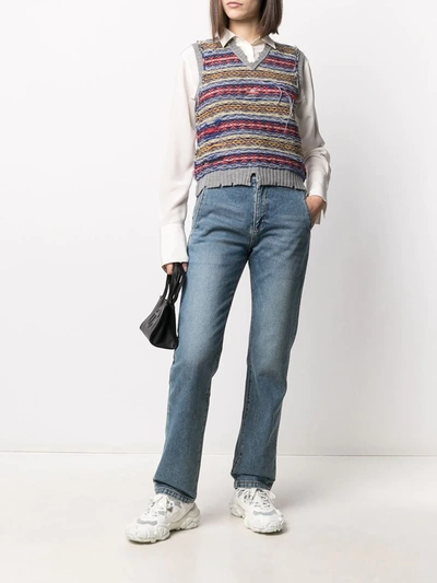 Shop Ader Error High-rise Slim-fit Jeans In Blue