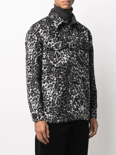 Shop Department 5 Animal Print Button-up Jacket In Black