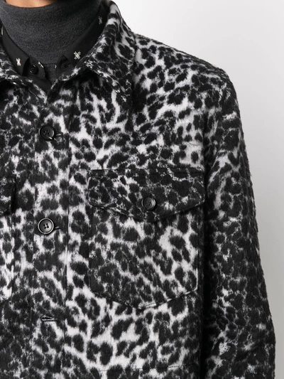Shop Department 5 Animal Print Button-up Jacket In Black
