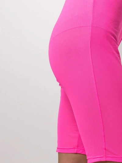 Shop David Koma High-rise Cycling Shorts In Pink