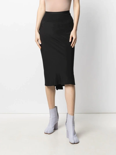 Shop Rick Owens Performa Knee-length Crepe Skirt In Black