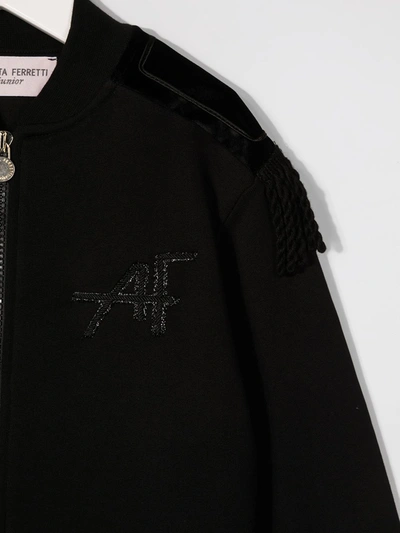 Shop Alberta Ferretti Epaulette-detail Bomber Jacket In Black