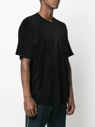 Shop Needles Embroidered Logo T-shirt In Black